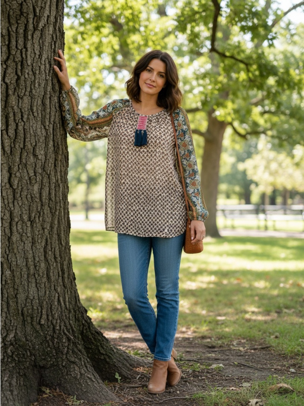 Hannah Long Sleeve Boho Top